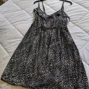 Black & Off White Sundress with adjustable tie